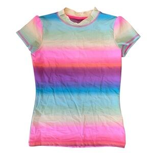 4/$25 The Children’s Place Girls Colorful Rash Gaurd Short Sleeve Size XL 14